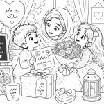 روز مادر طرح نقاشی
