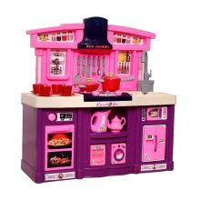 آشپزخانه کامل با سینک واقعی و چراغ دار